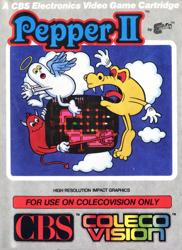 Pepper II box art for Colecovision